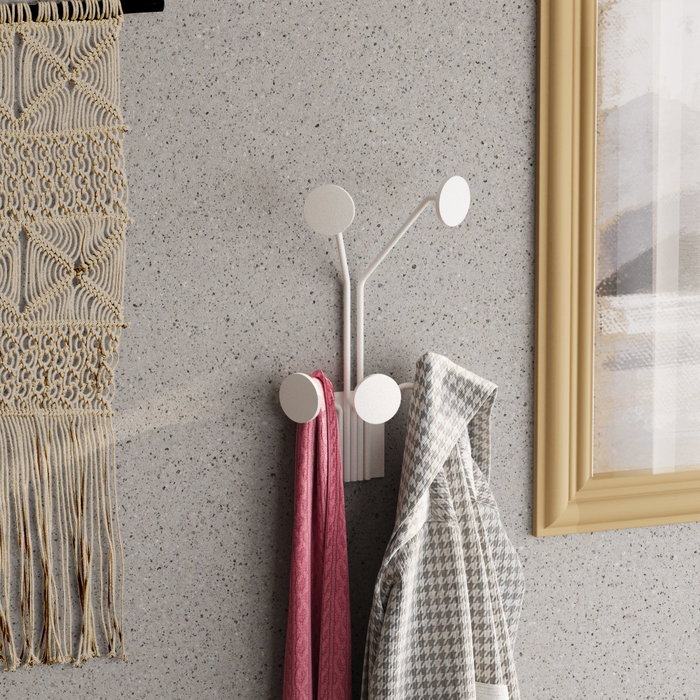 Wallity Giraffe-B Gancho de pared metálico Blanco